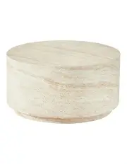 [Cooper & Co] Elena Travertine Look Coffee Table 70cm in Beige