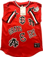 Negro League NL Baseball Jersey Vintage Ebbets Field Size L V-Neck Mesh NEW TAGS