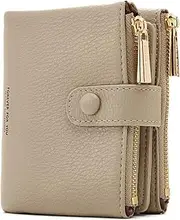 [SKUZA] Wallet,Card Bag,Double Zipper Women Wallet Luxury Small Purse Leather Short Coin Purse Card Holder Female Clutch (Gray) (Color : Grey)