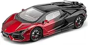 Decorative Car Model 1:24 for Revuelto Luminous Supercar Diecast Metal Alloy Scale Model Holiday Party Gift Perfect for Gifting(Red)