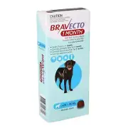 Bravecto 1-Month Chew Dog Puppies 20-40kg Blue Flea Tick Paralysis Treatment