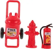 WEKAMOS 1set Miniature Fire Extinguisher Dollhouse Decor for House Adornment Realistic Fire Hydrant Models for Creative Miniature Life Scenes Your Doll House Unique Accessories