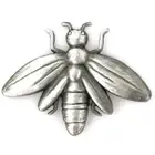 PinMart's Antique Silver Bee Insect Animal Spring Summer Lapel Pin