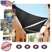 Elegant 8' x 10' x 12.8' Black Sun Shade Sail - Perfect for Pools & Patios