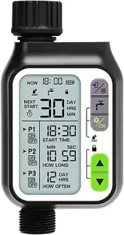 Automatic Rain Sensor Watering Timer with LCD Screen for Garden & Lawn