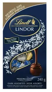 Lindt LINDOR Assorted Dark Chocolate Truffles, 240g
