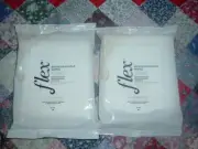 FLEX BIODEGRADABLE PLANT-BASED WIPES-12 FLUSHABLE WIPES PER PACKAGE LOT OF 2