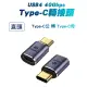 【SHOWHAN】USB4 40GBps Type-C C公轉C母 轉接頭-直頭