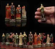ROBIN HOOD HANDCRAFTED CHESS SET ( NO BOARD )