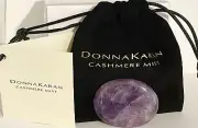 DONNA KARAN Cashmere Mist Meditation Amethyst Oval Meditation stone & Pouch NEW!