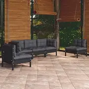 Generic 5 Piece Garden Lounge Set with Cushions Solid Pinewood,3096188