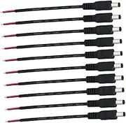 MERRYHAPY 12v Dc Power Cable Male to Male Adapter Cables 5.5x2.1mm for CCTV Surveillance