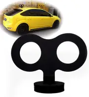 Lertenys 3D Car Wind Up Key, Cute Clockwork Wind Up Key for Back of Car Roof Decoration (Black)