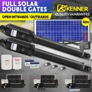 KENNER Double Swing Gate Opener Automatic Full Solar Power Remote Control 1200kg