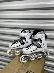 Boys Kids Adjustable Inline Skates, Girls Roller Skatess, Beginner Flash M 2.5-6