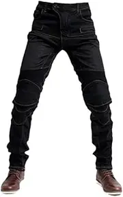 [KEHAIOO] Spring Summer Breathable Motorcycle Riding Pants Anti-Fall Motorcycle Jeans with Protective Gear