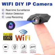 Mini WiFi Secret Pinhole Camera HD 1080 Small Nanny Camera Screw Button Lens Cam