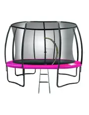 Kahuna 14ft Trampoline Free Safety Net Spring Pad Mat Ladder Pink
