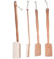 Bathroom Scrubbing Brush Bath Shower Loofah Sponge Loofah Back Scrubber 1pc Loofah Massage Brush Wooden Long Handled Loofah