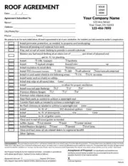 Custom Roofing Proposal / Agreement / 8.5 x 11 / 2 or 3 Part / TMG181