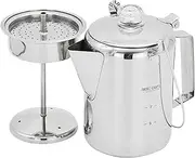 1.2L 9 Cup Stainl Steel Percolator Coffee Pot Coffee Maker for Camping Home Kitchen