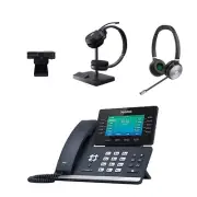 Yealink SIP-T54W IP 4.3-Inch Display Phone Bundle with WH62 Headset, Pack of 4