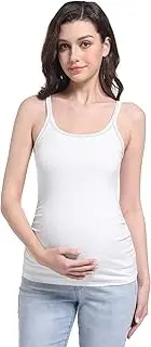 [Gowjog] Women's Maternity Top, Spaghetti Straps T-Shirt, Tank Top, U-Back, Basic Camisole Sleeveless Top, Sexy Tight Cami Shirt
