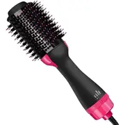 4 in One Hot Air Brush One-Step Hair DAnti-Frizz Blowout Straighten Curling Comb