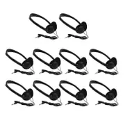 10 Pieces In-Line Classroom Learning Headphones Wired Headphones Headphones default