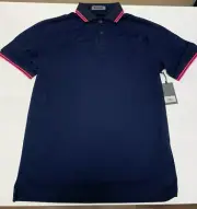 G/Fore G4 Tux Pique Twilight Pink Mens Medium Golf Polo Shirt New Nwt