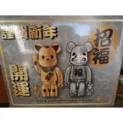 be@rbrick bape maneki neko gold plated daruma silver plated 100% 400% bearbrick