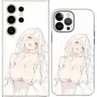 Busty White Pale Magical Witch Waifu Case Cover Silicone / Shockproof / MagSafe