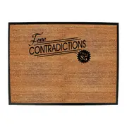 Free Contradictions - Funny Novelty Doormat Man Cave Floor mat