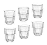 Bormioli Rocco Stackable Double Old Fashioned DOF Drinking Glasses, Clear