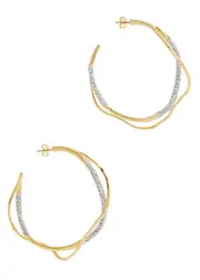 Alexis Bittar Intertwined 14kt Gold-plated Hoop Earrings ONE SIZE