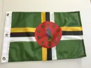 12x18 12"x18" Dominica Grommets Flag Boat Car Garden37