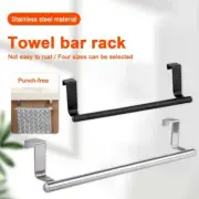 Practical Over Door Towel Rack Bathroom Rail Cupboard Holder Kitchen Hook