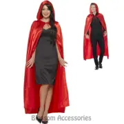AC10 Red Hooded Unisex Halloween Fancy Dress Cape Vampire Devil Cloak Vampire