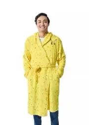 Pokemon Pikachu Adult Plush Hooded Robe L/XL Unisex Cosplay Lounge Pajamas Soft