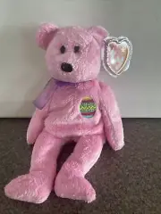 TY Beanie Baby Eggs the Pink Easter Bear With Tags