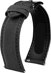 [WUTONGMU] 20mm 21mm 22mm 23mm 24mm Nylon Leather Watchband Fit For Tag Fit For Heuer Fit For Citizen Fit For Mido Fit For Seiko No.5 WATCH Men Women Canvas Fabric Watch Strap
