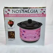 Nostalgia MyMini Chocolate Dipping Pot Pink Valentines Heart Design - Fast Ship!