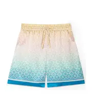 Gradient letter silk shorts S,XS,XXXL Nude