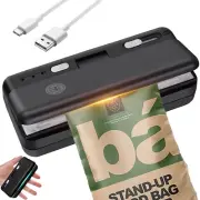 3 in 1 100Mm Mini Bag Sealer, 1300Ma USB Rechargeable Handheld Heat Sealer, Heat