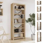 Solid Wood Acacia Bookcase Standing Storage Display Rack Multi Sizes vidaXL
