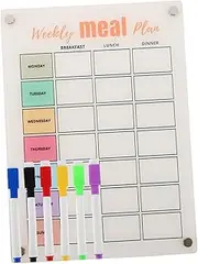 Parliky Weekly Planner Fridge Magnets Fridge Magnetic Weekly Calendar Magnetic Fridge Calendar Magnetic Refrigerator Whiteboard Refrigerator Menu Board Magnetic Synthetic Resin Transparent