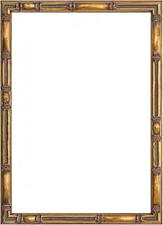 8x10 Picture Frames with Bamboo Design: Ornate Gold Photo Frame 8x10 for Photo Display, Wood Antique Poster Frames with Plexiglass and Backing