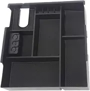 GUERBEIS Car Inner Center Console Armrest Storage Box,Fit For Toyota, Tundra 2014-2019 Black Organizer Tray Vehicle Console storage box unit