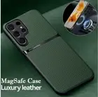 For Samsung S24 S23 Ultra S22 Plus S21 FE Magnetic Case Shockproof Leather Cover