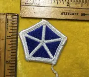 NANEE-B) US ARMY VIETNAM 5TH ARMY CORPS MINT EMBROIDERED PATCH, BLUE& WHITE B25